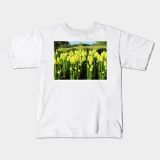 Field Of Yellow Snapdragon Kids T-Shirt